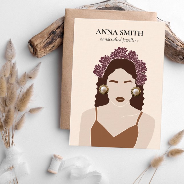 Boho unique Inclusive Woman Stud Earring Display Business Card (Creator Uploaded)