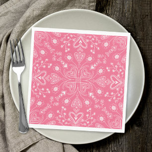 Boho Valentine Garden  Napkin