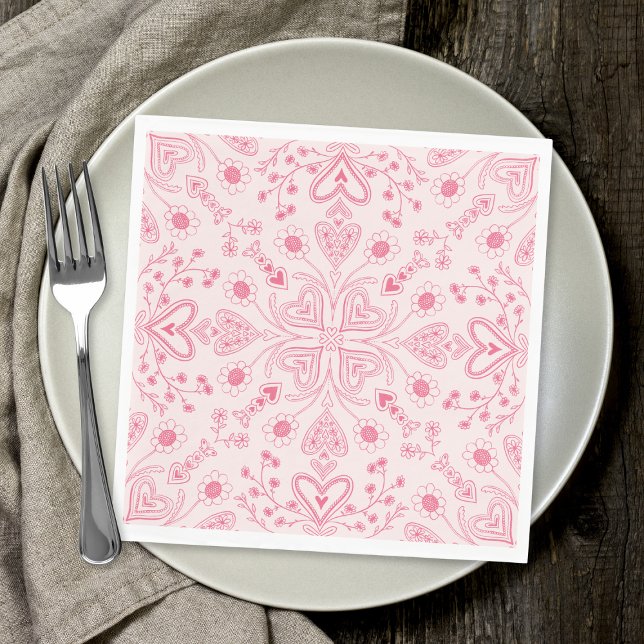 Boho Valentine Garden  Napkin (Creator Uploaded)