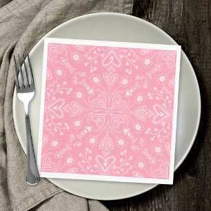 Boho Valentine Garden  Napkin