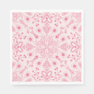 Boho Valentine Garden  Napkin