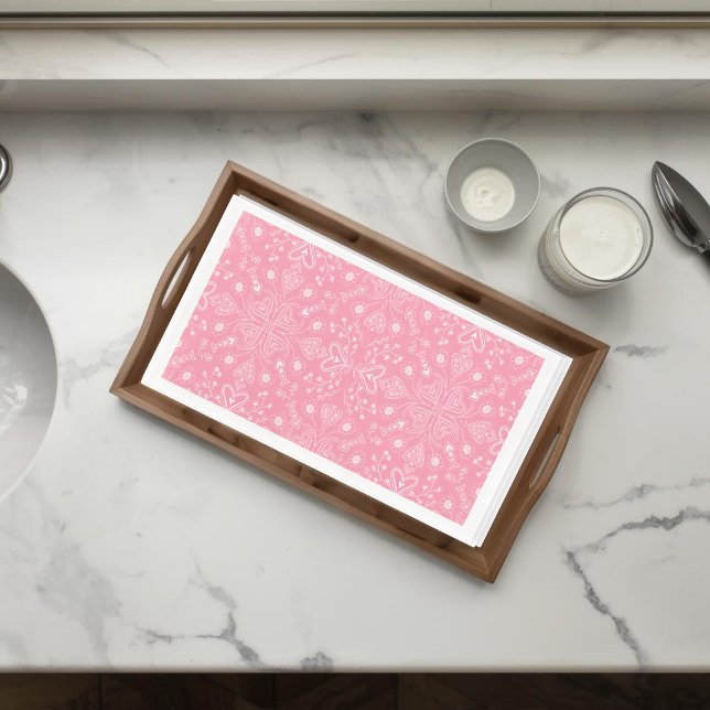 Boho Valentine Garden Paper Guest Towels Napkin (Creator Uploaded)