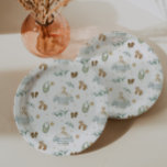 Boho Vintage Baby Pattern Paper Plate<br><div class="desc">Celebrate the parents-to-be with these cute gender neutral baby shower paper plates featuring a pattern of vintage baby toys and clothes.</div>