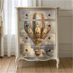 Boho Vintage Bohemian Hot Air Balloon Decoupage Tissue Paper