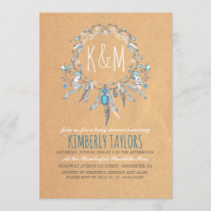 Boho Vintage Dreamcather Baby Shower Invitation