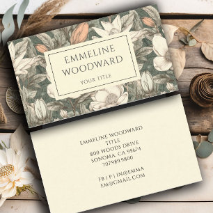 Boho Vintage Floral Botanical Business Card