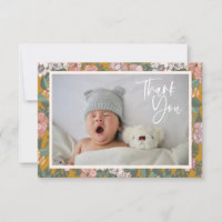 Boho Vintage Garden Floral Baby Photo Baby Shower