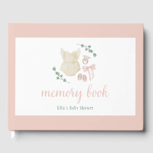 Boho Vintage Outfit Baby Shower Memory Book