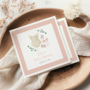 Boho Vintage Outfit Baby Shower Napkin