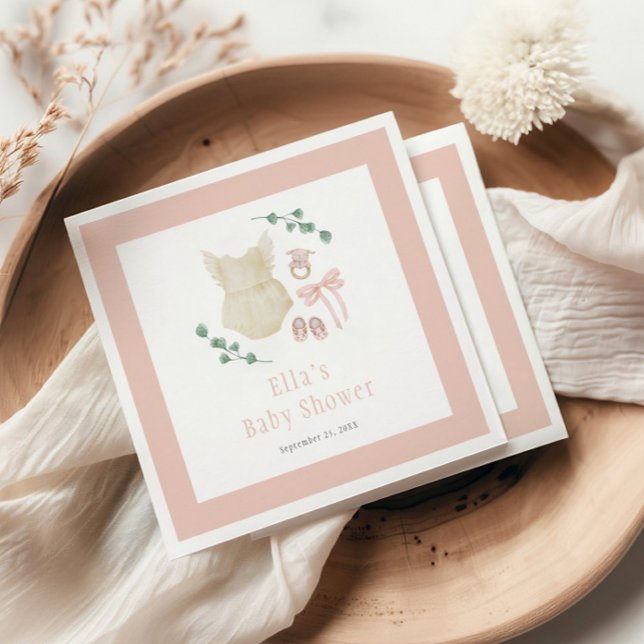 Boho Vintage Outfit Baby Shower Napkin (Creator Uploaded)