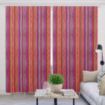Boho Vintage Red Violet Stripes -