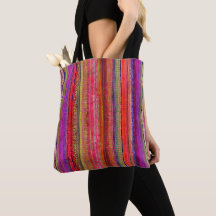 Boho Vintage Red Violet Stripes - 