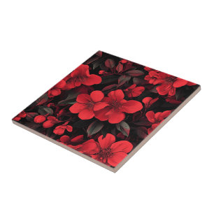 Boho Vintage Rose Ceramic Tiles  For Hallway Walls