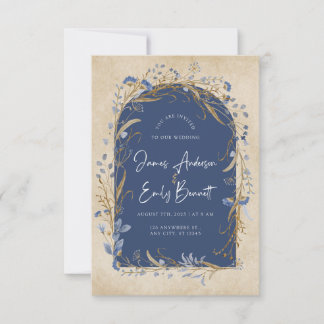 Boho Vintage Wedding Invitation | Rustic Bohemian 
