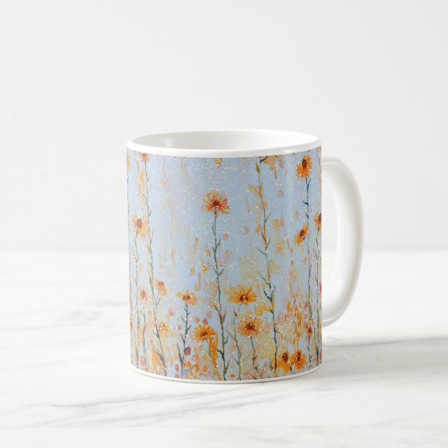 Boho Vintage Wildflowers Coffee Mug (Front Right)