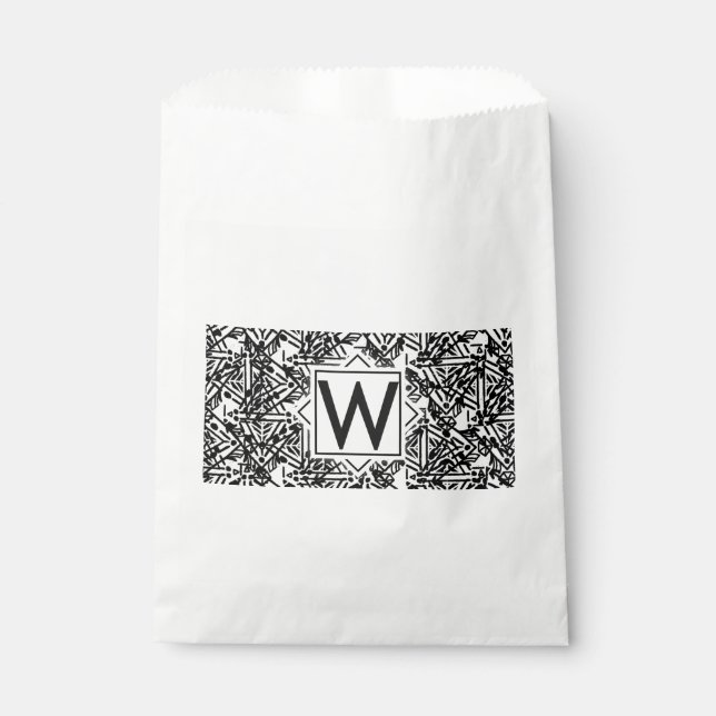 Boho W Monogram Favour Bags (Front)