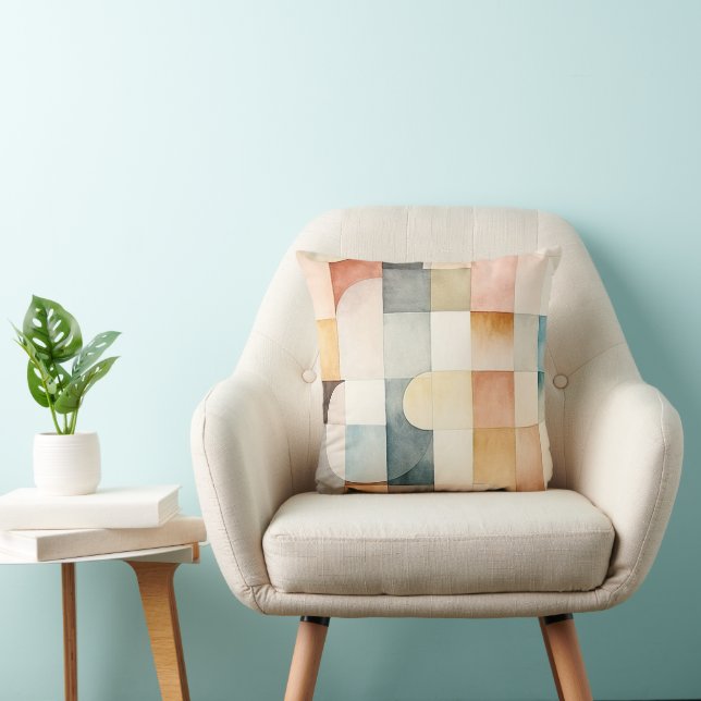 Boho Watercolor Abstract Art Cushion (Chair)