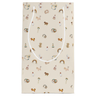 Boho Watercolor Baby Shower Small Gift Bag