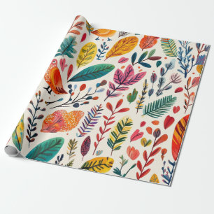 Boho Watercolor Birds – Artistic Nature-Inspired 2 Wrapping Paper