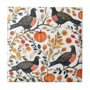 Boho Watercolor Birds – Artistic Nature-Inspired Tile