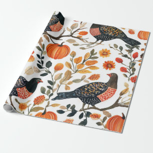 Boho Watercolor Birds – Artistic Nature-Inspired  Wrapping Paper