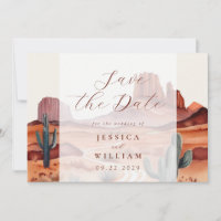 Boho Watercolor Desert Wedding