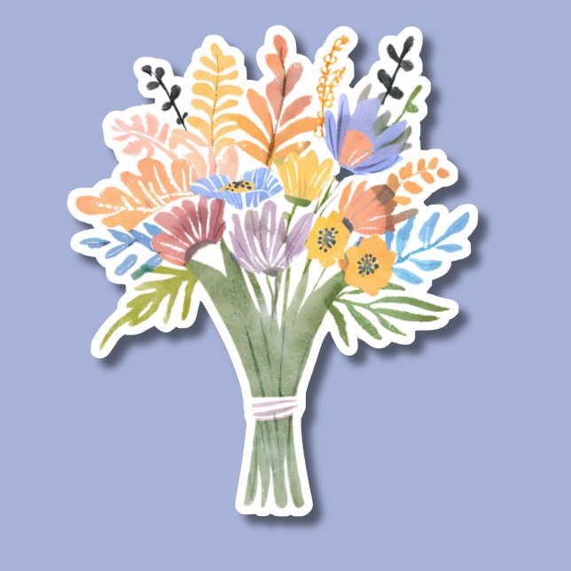 Boho Watercolor Flower Bouquet Waterproof  (Creator Uploaded)