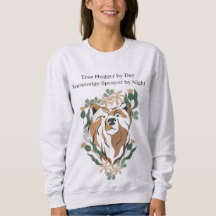 Boho Watercolor Forest Brown Bear Teacher Quote Sweatshirt