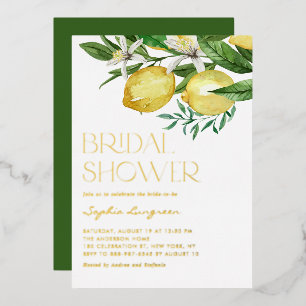 Boho Watercolor Lemon and Blooms Bridal Shower
