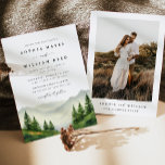 Boho Watercolor Mountain Wedding Invitation<br><div class="desc">Invite your guests to your special day with an "Elegant Boho Watercolor Mountain Wedding Invitation." Featuring soft watercolor mountain landscapes, this design beautifully combines nature-inspired elements with bohemian charm. The earthy colour palette, including warm neutrals and subtle greens, gives a serene and romantic feel. The elegant typography, paired with delicate...</div>