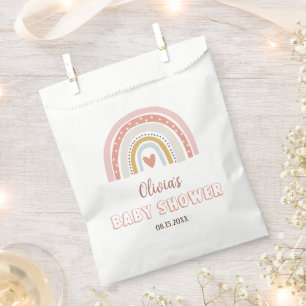Boho Watercolor Rainbow Baby Shower Favour Bags