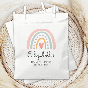 Boho Watercolor Rainbow Baby Shower Girl Favour Bags