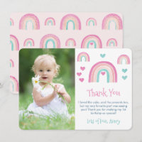 Boho Watercolor Rainbow Girl Birthday Picture