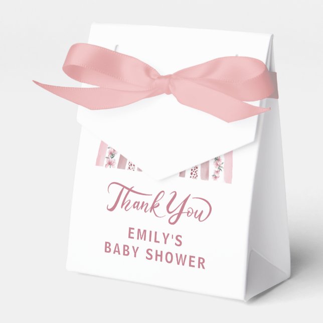 Boho Watercolor Rainbow Girl Favour Box (Front Side)