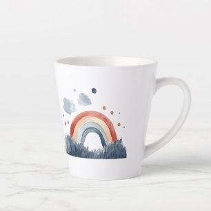 Boho Watercolor Rainbow Latte Mug