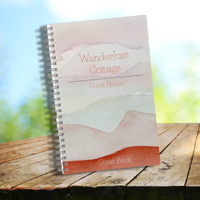 Boho Watercolor Rental Guest Book (Creator Uploaded)