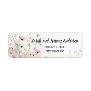 Boho Watercolor Wildflower Floral Personalise