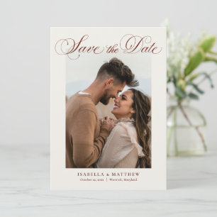 Boho Watercolor Wildflower Photo Wedding Save The Date