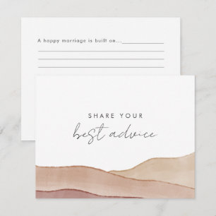 Boho Watercolour Abstract Classic Fun Best Advice Card