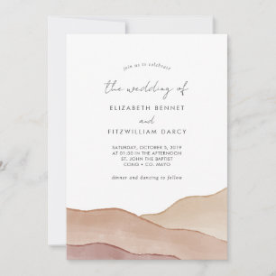 Boho Watercolour Abstract Wedding Of Invitation