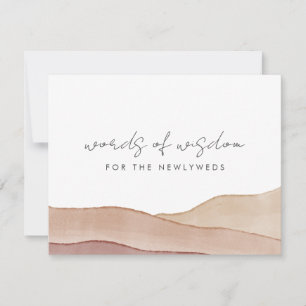 Boho Watercolour Abstract Words of Wisdom Advice Card