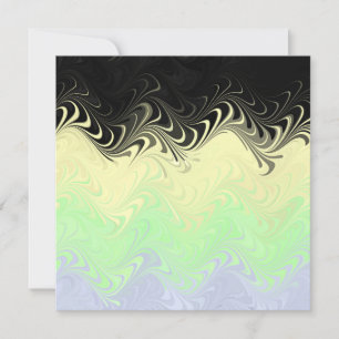 Boho Wavy Marbled Abstract Cassgender Pride Flag Holiday Card