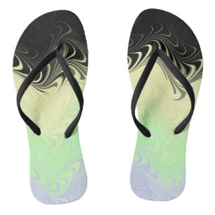 Boho Wavy Marbled Abstract Cassgender Pride Flag Jandals