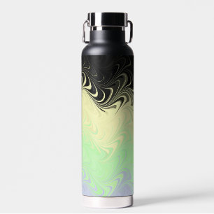 Boho Wavy Marbled Abstract Cassgender Pride Flag Water Bottle