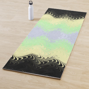 Boho Wavy Marbled Abstract Cassgender Pride Flag Yoga Mat