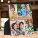 Boho We Love Grandma 4 Photo Collage Terracotta Plaque<br><div class="desc">Get ready to show Grandma just how much she means to you with our Boho We Love Grandma 4 Photo Collage Terracotta Plaque. This Multi photo keepsake allows you to create your own unique tribute to Grandma with pictures of her beloved grandchildren. It's the perfect gift for grandmother's birthday, Mother's...</div>