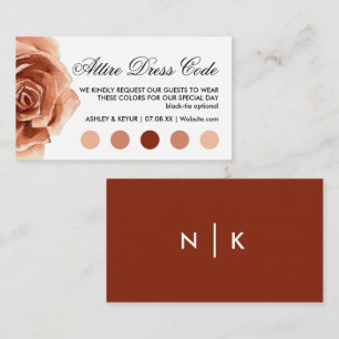 Boho Wedding Attire Dress Code Enclosure Card