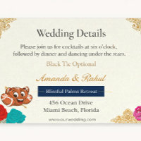 Boho Wedding Details Card | Chic Floral Luxe