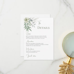 Boho Wedding Details Thank You Card