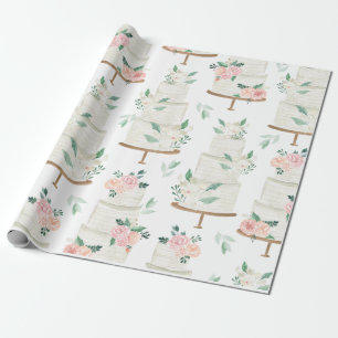 Boho Wedding Elegant Watercolor Wrapping Paper